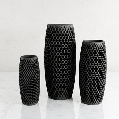 Modern Textured Vase | Honeycomb Collection