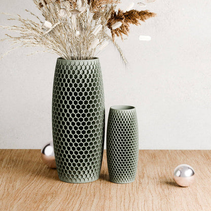Modern Textured Vase | Honeycomb Collection