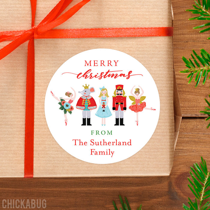 Nutcracker Ballet Christmas Gift Labels