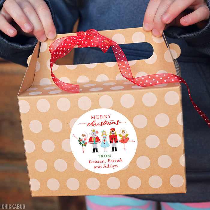 Nutcracker Ballet Christmas Gift Labels