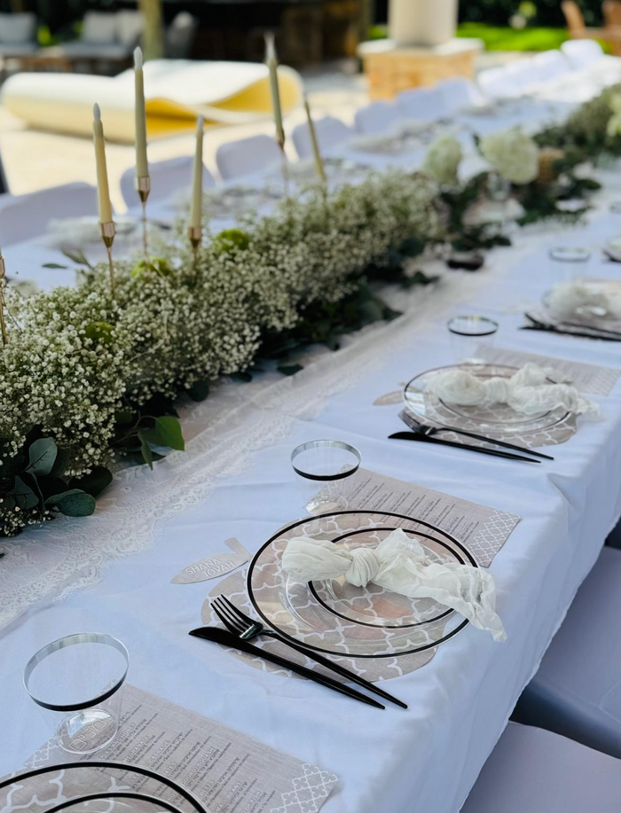 Ornamental Apple table accent with Simnim cards