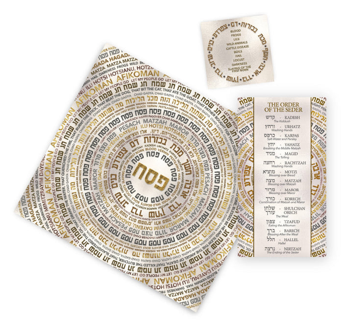 PASSOVER LIGHT FOIL BACKGROUND PAPER PLACEMAT