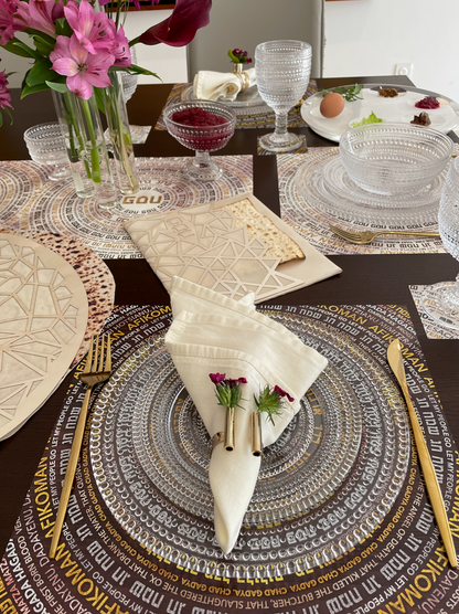 PASSOVER LIGHT FOIL BACKGROUND PAPER PLACEMAT