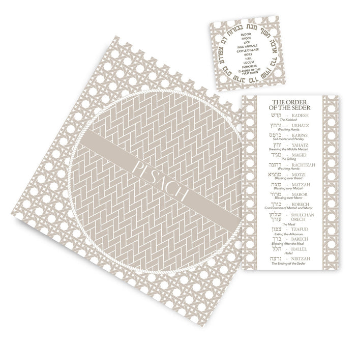 PASSOVER RATTAN PAPER PLACEMAT