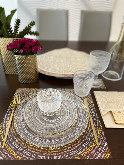 PASSOVER WOOD BACKGROUND PAPER PLACEMAT