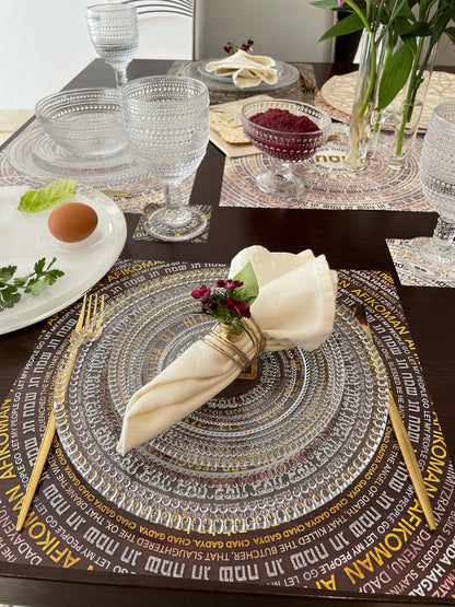 PASSOVER WOOD BACKGROUND PAPER PLACEMAT