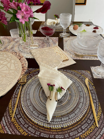 PASSOVER WOOD BACKGROUND PAPER PLACEMAT
