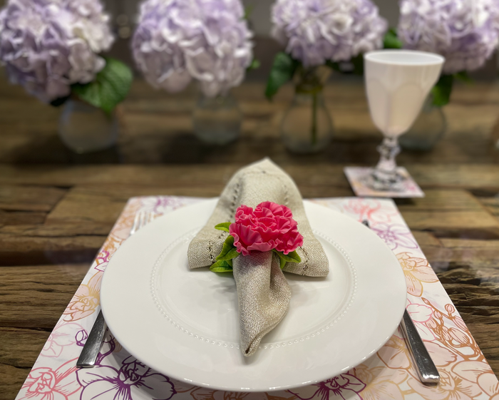 PASTEL COLORS ORCHID PAPER PLACEMAT