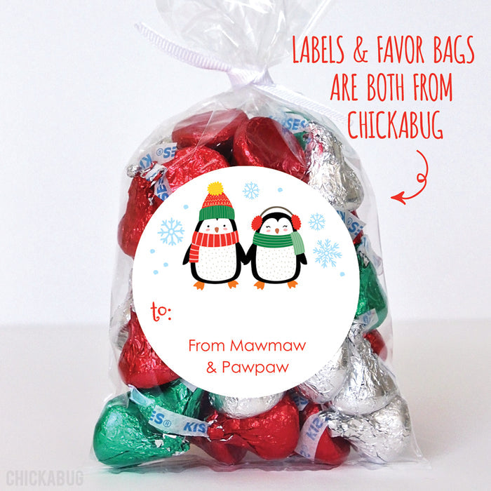 Penguin Holiday Gift Labels