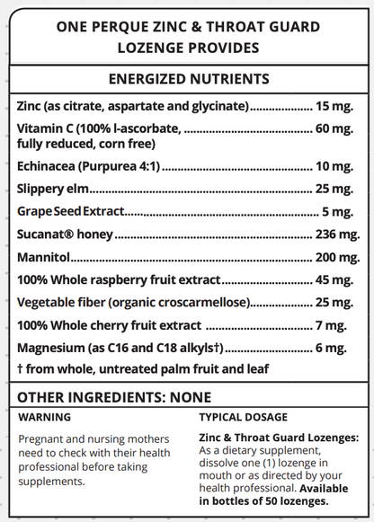 Perque Zinc & Throat Guard Lozenges 2