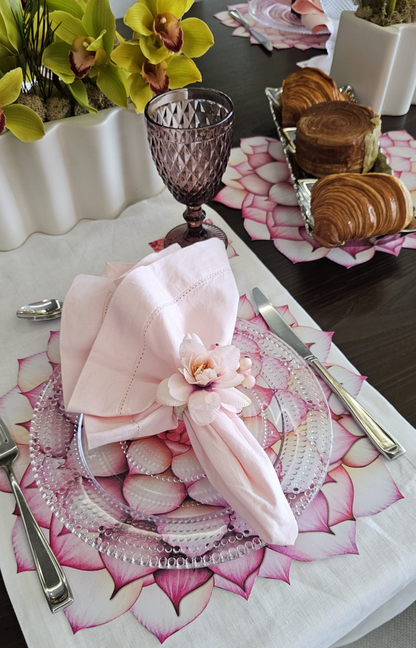 PINK SUCCULENT PAPER PLACEMAT