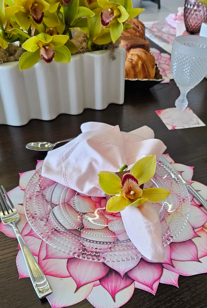 PINK SUCCULENT PAPER PLACEMAT