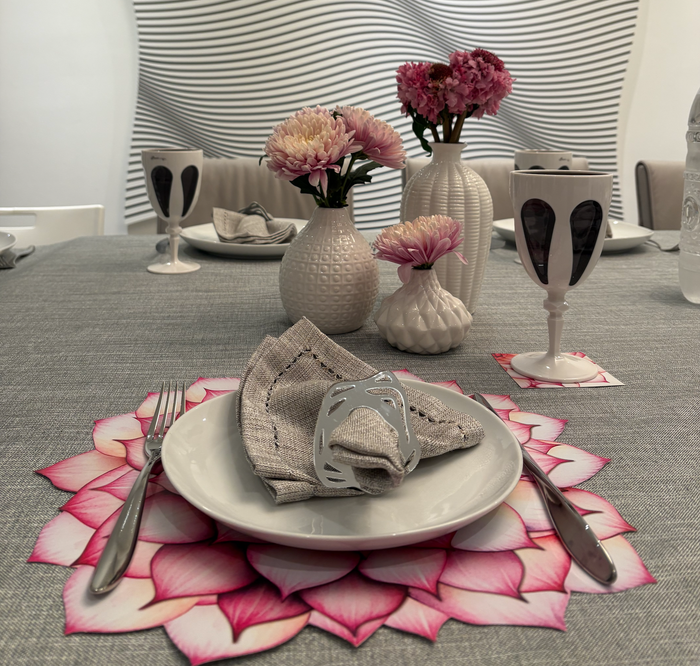 PINK SUCCULENT PAPER PLACEMAT