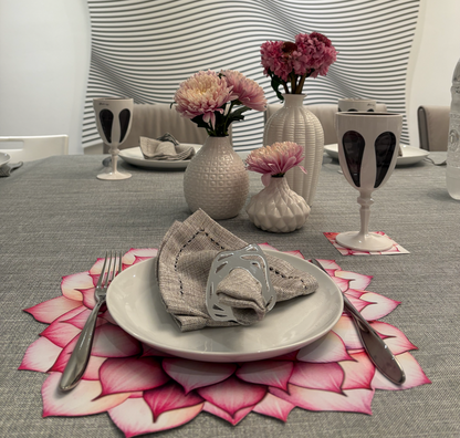 PINK SUCCULENT PAPER PLACEMAT