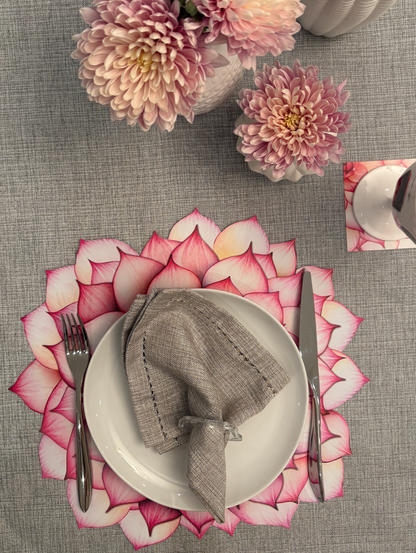 PINK SUCCULENT PAPER PLACEMAT