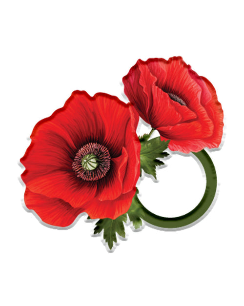 Poppy Acrylic Napkin Rings (set of 6)