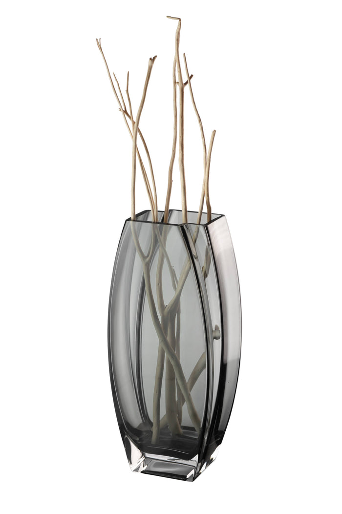 Precision Vase Transparent Gray - 10"H