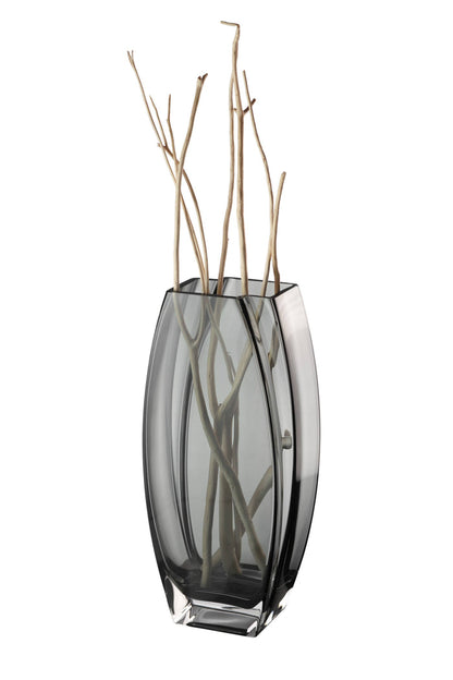 Precision Vase Transparent Gray - 10"H