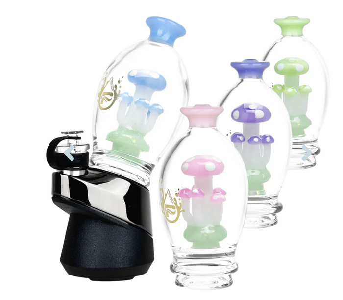 Pulsar Puffco Shroom Cluster Glass Attachment (Red) - 5.25-inch Borosilicate Glass Rig for Puffco Peak eRigs with Perforated Percolator
