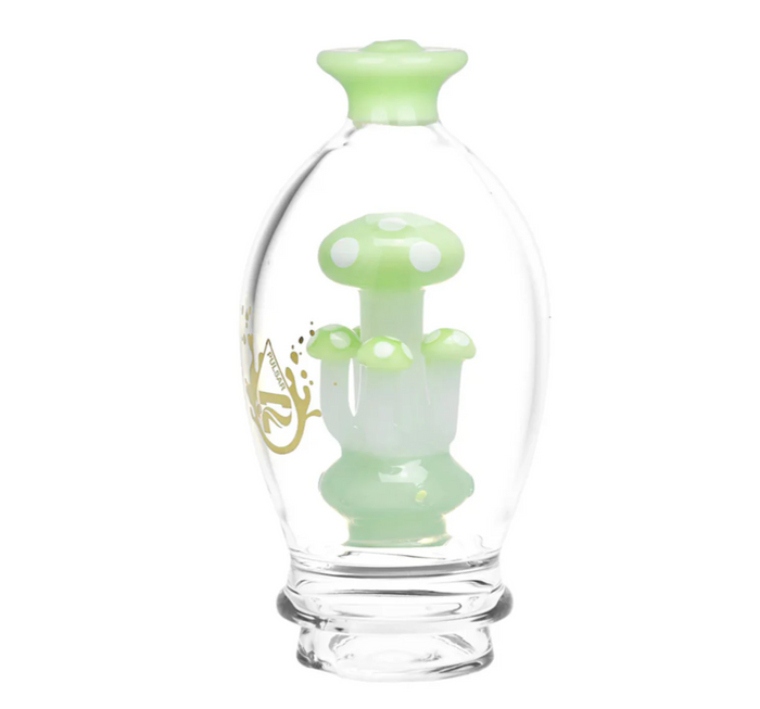 Pulsar Puffco Shroom Cluster Glass Attachment (Yellow) - 5.25-inch Durable Glass Recycler Rig with Perforated Percolator for Smooth Hits