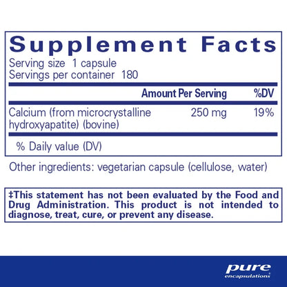 Pure Encapsulation Calcium (MCHA) Capsules