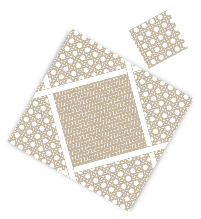 RATTAN DIAMONDS PAPER PLACEMAT