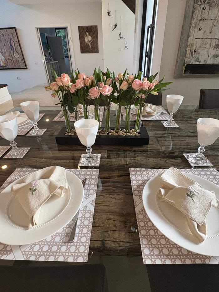 RATTAN DIAMONDS PAPER PLACEMAT