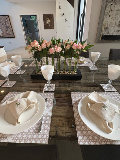 RATTAN DIAMONDS PAPER PLACEMAT