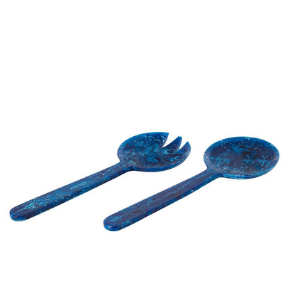 Resin Salad Servers Set - Blue