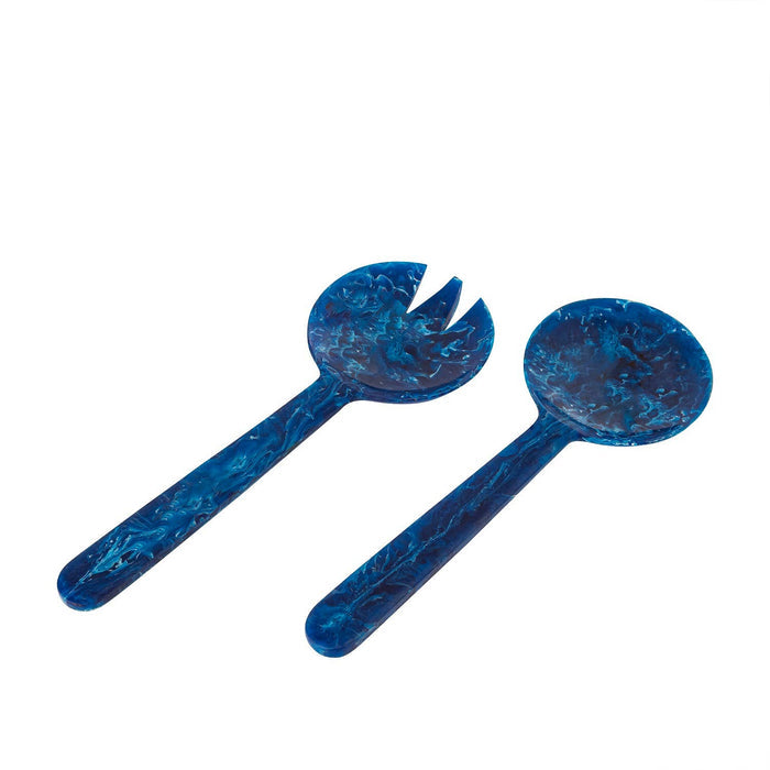 Resin Salad Servers Set - Blue