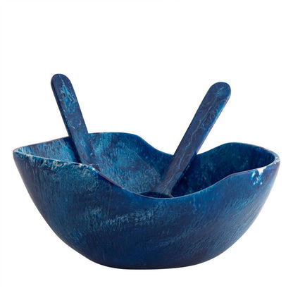 Resin Salad Servers Set - Blue