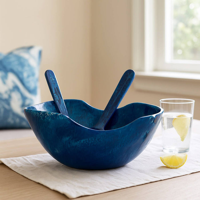 Resin Salad Servers Set - Blue