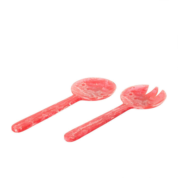 Resin Salad Servers Set - Pink