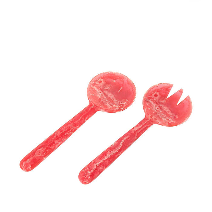 Resin Salad Servers Set - Pink