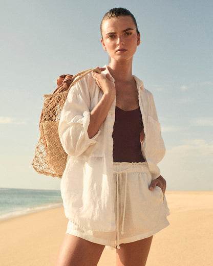 Getaway Button Down - Coconut