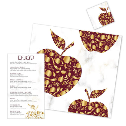ROSH HASHANA RED APPLES PAPER PLACEMAT