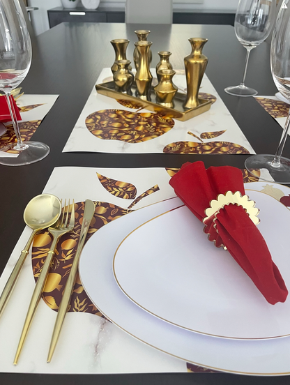 ROSH HASHANA RED APPLES PAPER PLACEMAT