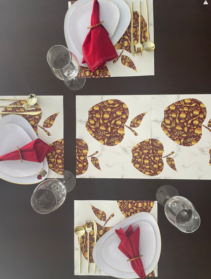 ROSH HASHANA RED APPLES PAPER PLACEMAT