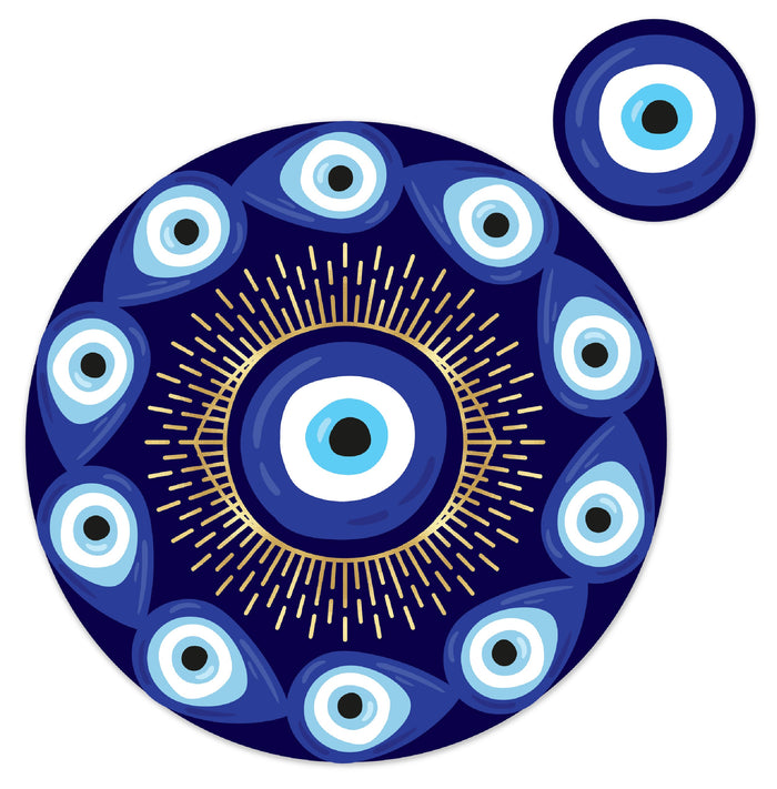ROUND EVIL  EYE PAPER PLACEMAT