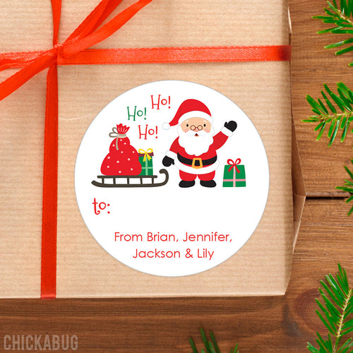Santa Christmas Gift Labels