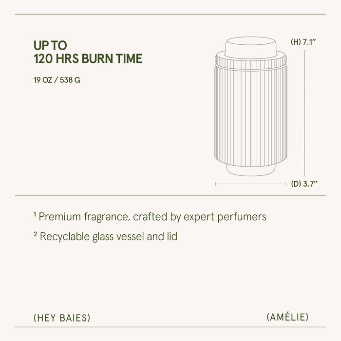 Scented Candle - Hey Baies - 19oz | La Jolie Muse