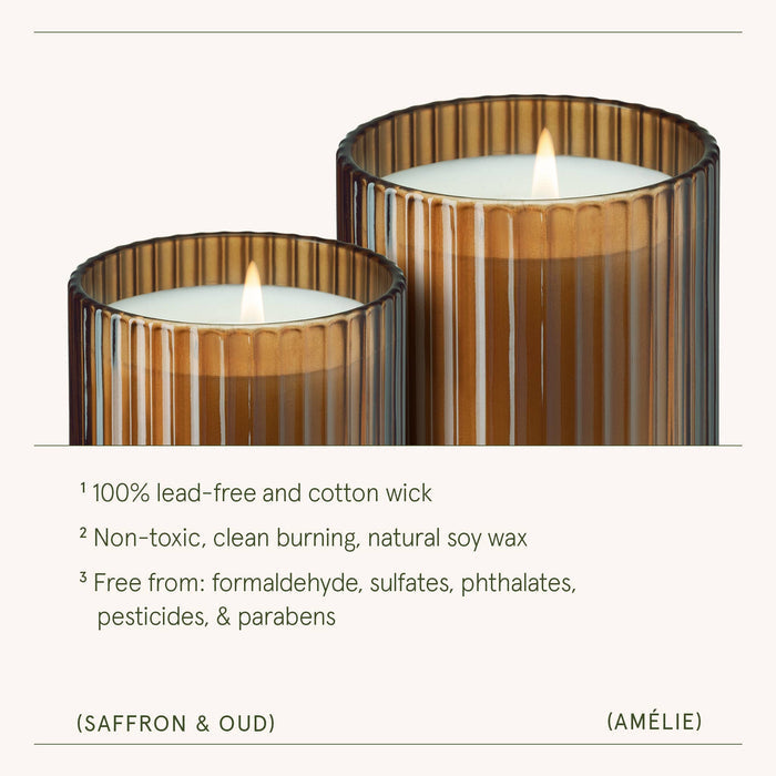 Scented Candle - Saffron & Oud - 19oz | La Jolie Muse