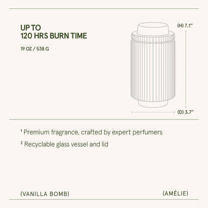 Scented Candle - Vanilla Bomb - 19oz | La Jolie Muse
