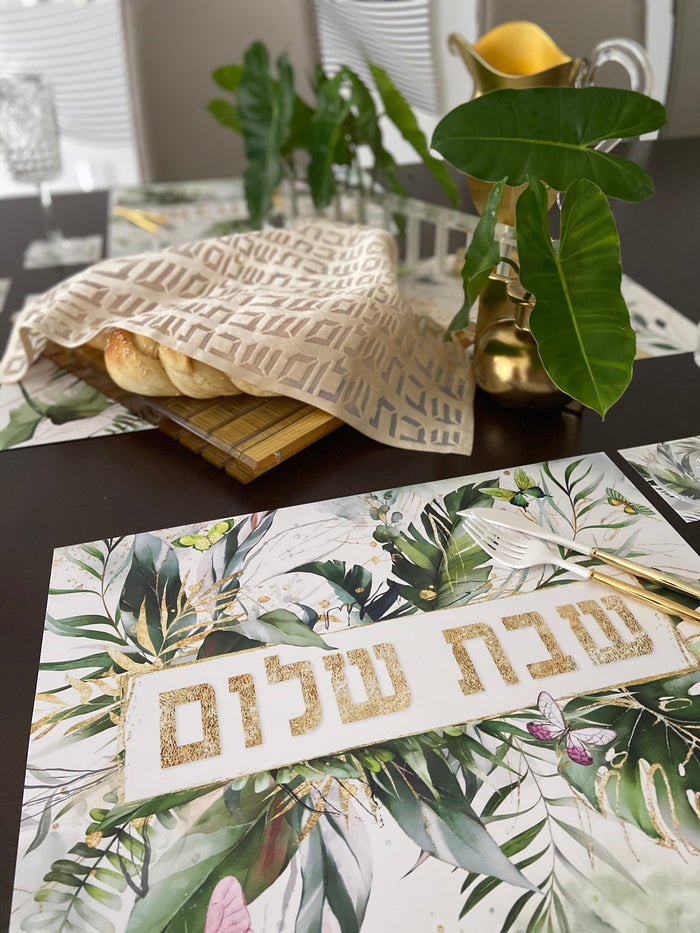 SHABBAT TROPICAL PAPER PLACEMAT