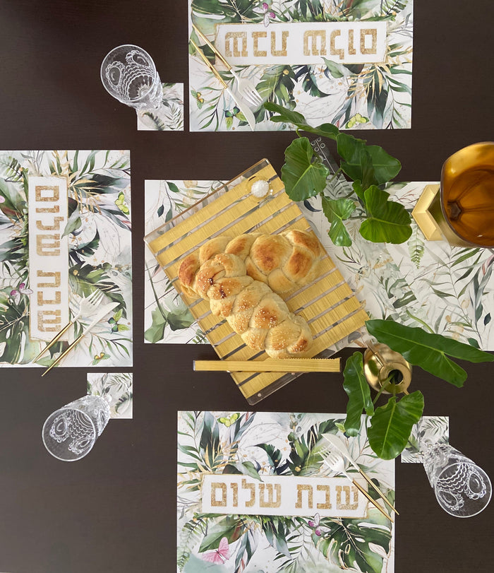 SHABBAT TROPICAL PAPER PLACEMAT
