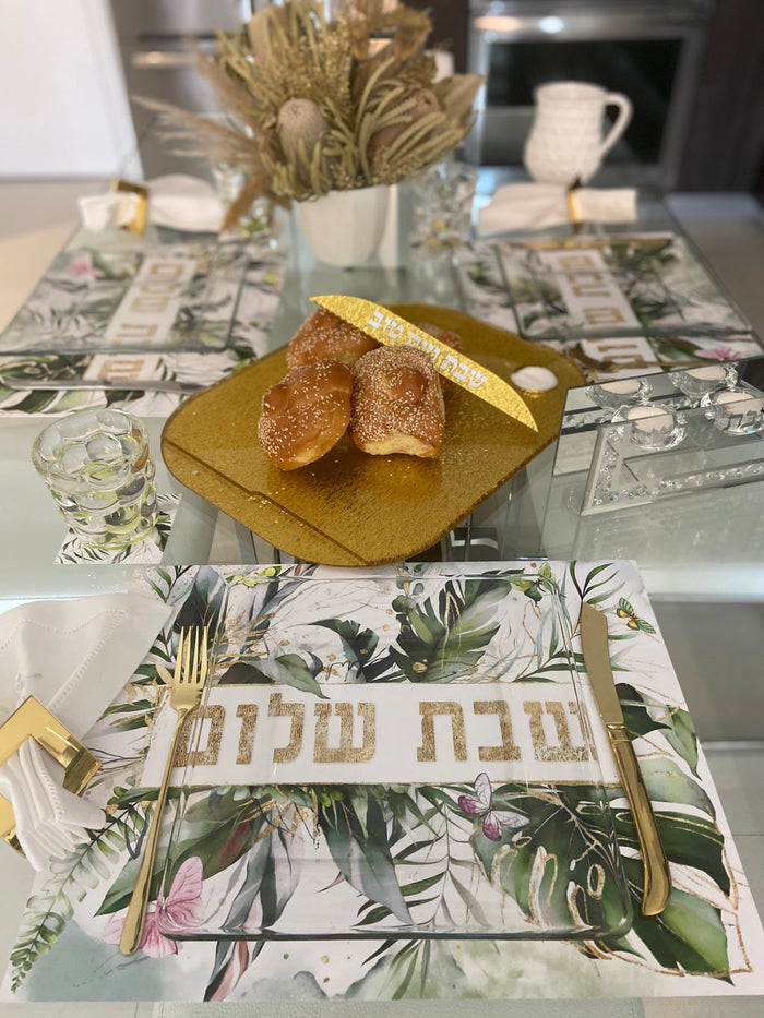 SHABBAT TROPICAL PAPER PLACEMAT