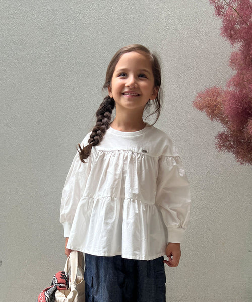 Smooth Cotton Jersey Tiered Tee