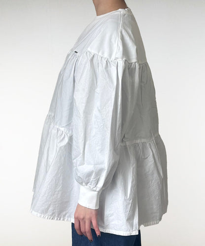 Smooth Cotton Jersey Tiered Tee