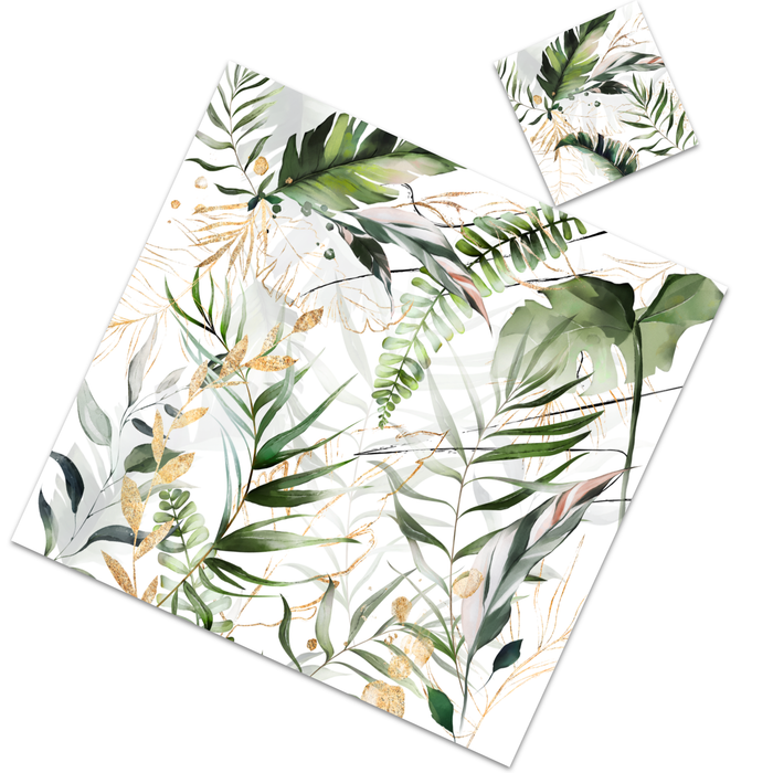 TROPICAL LEAVES  PAPER PLACEMAT