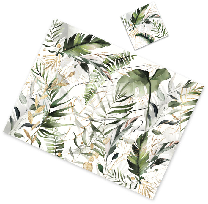 TROPICAL LEAVES  PAPER PLACEMAT